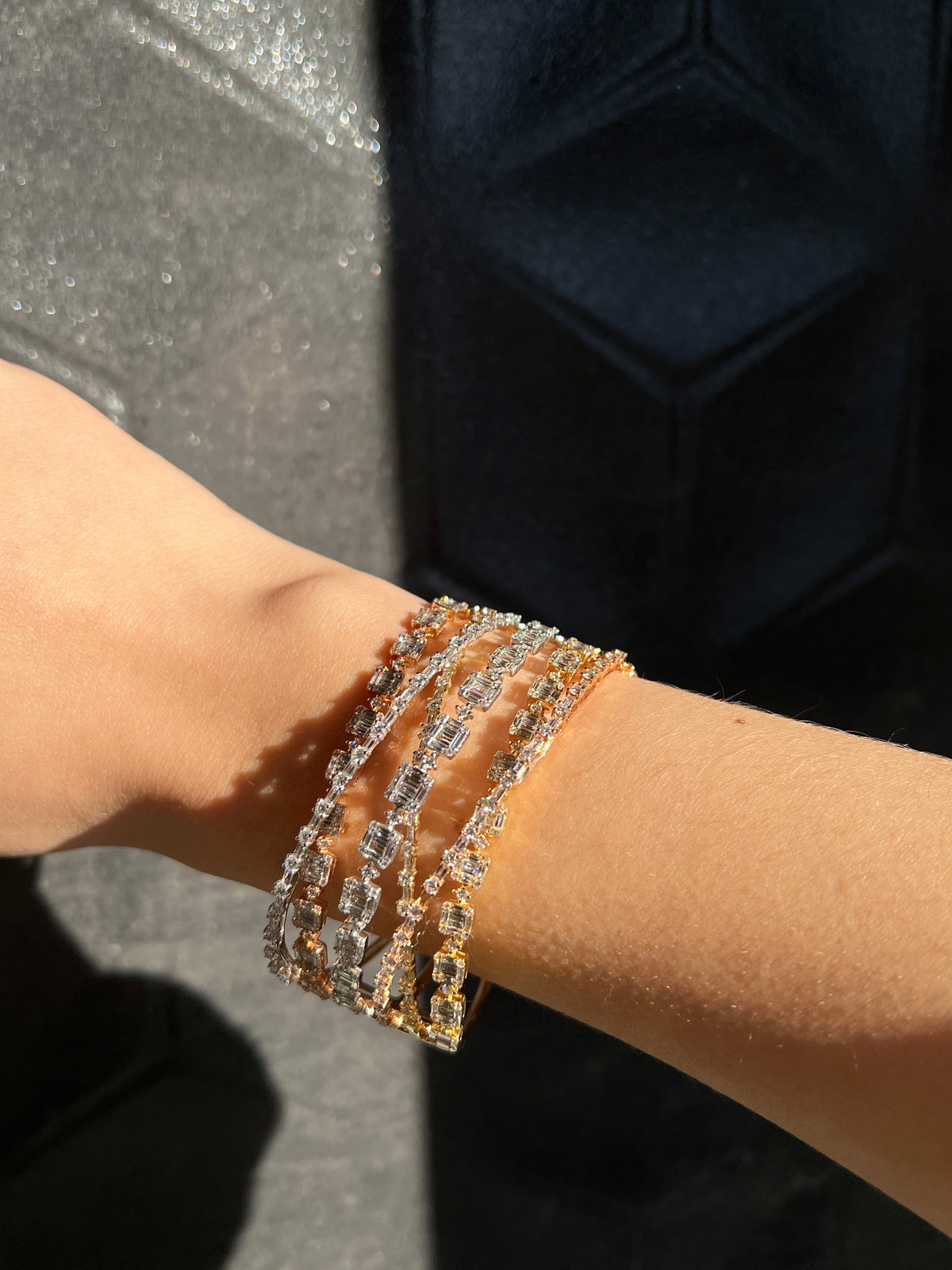 Brazalete con diamantes