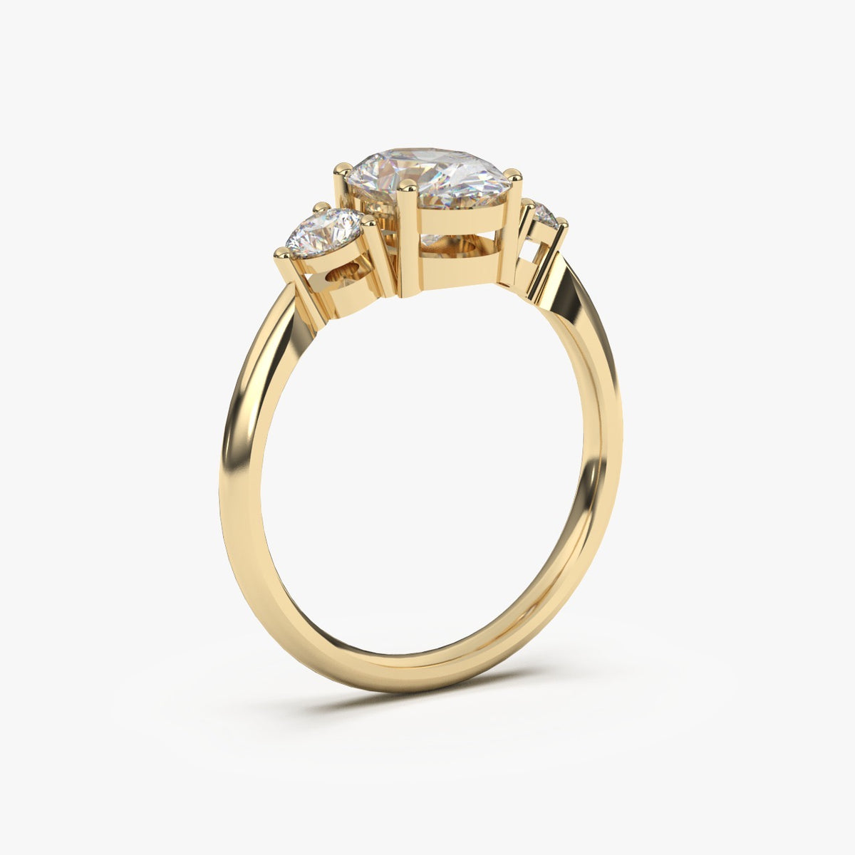 Anillo de Compromiso Three Stone