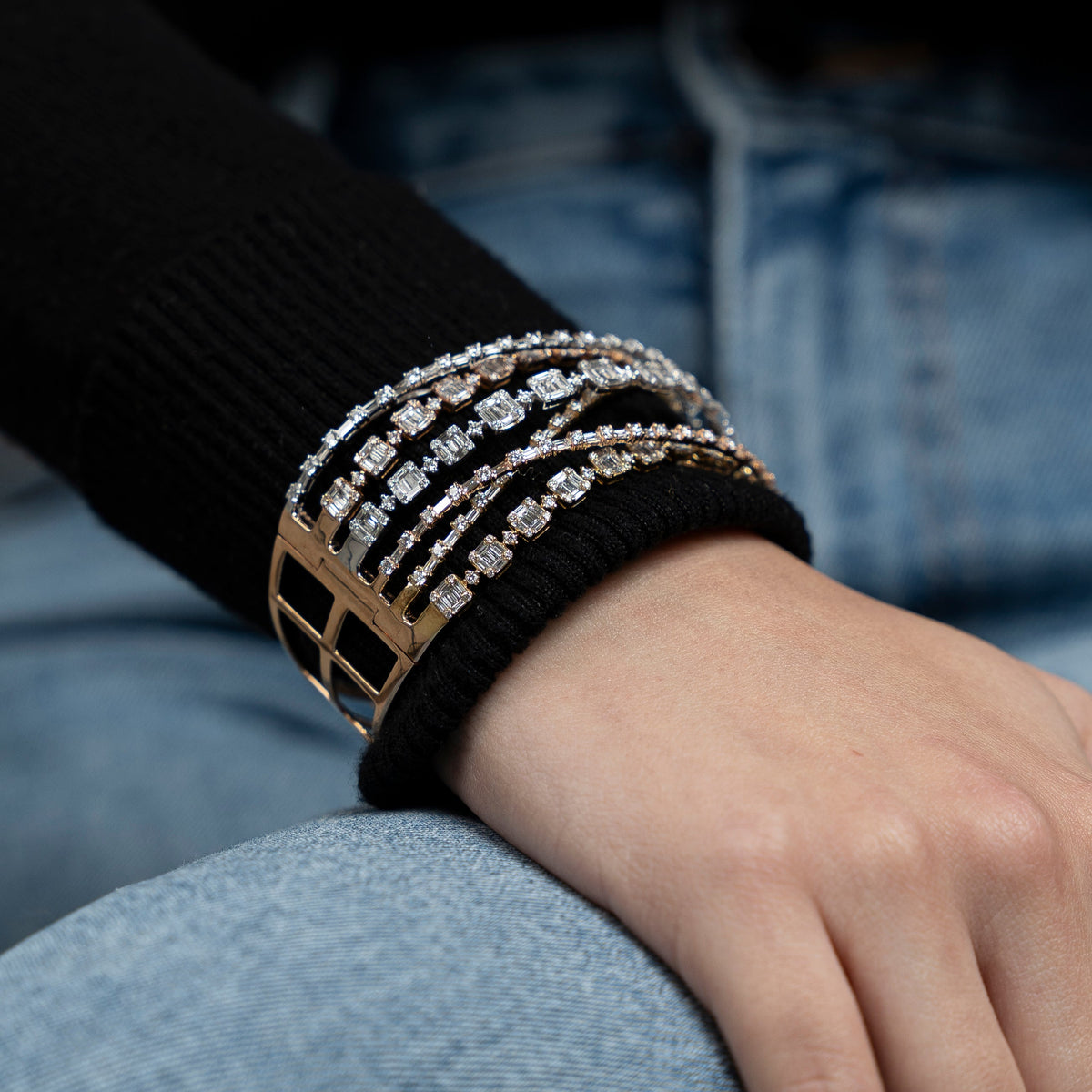 Brazalete con diamantes