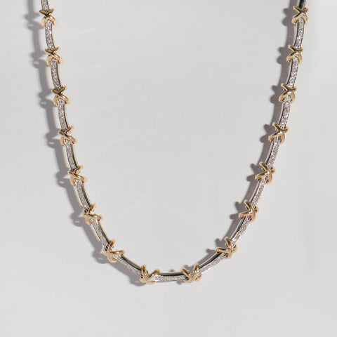 Gargantilla con diamantes naturales