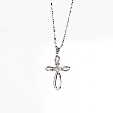Colgante Cruz con diamantes