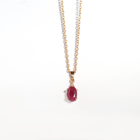 Colgante con rubí y diamantes