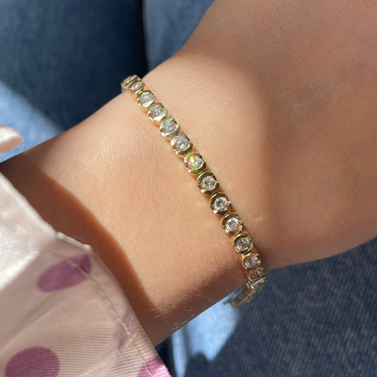 Pulsera con diamantes