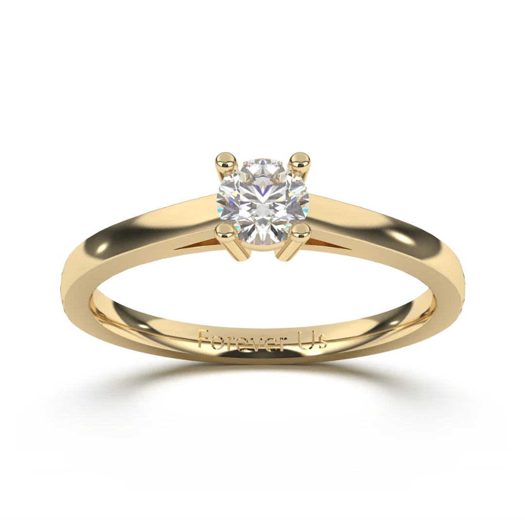 Anillo de Compromiso Agda en oro