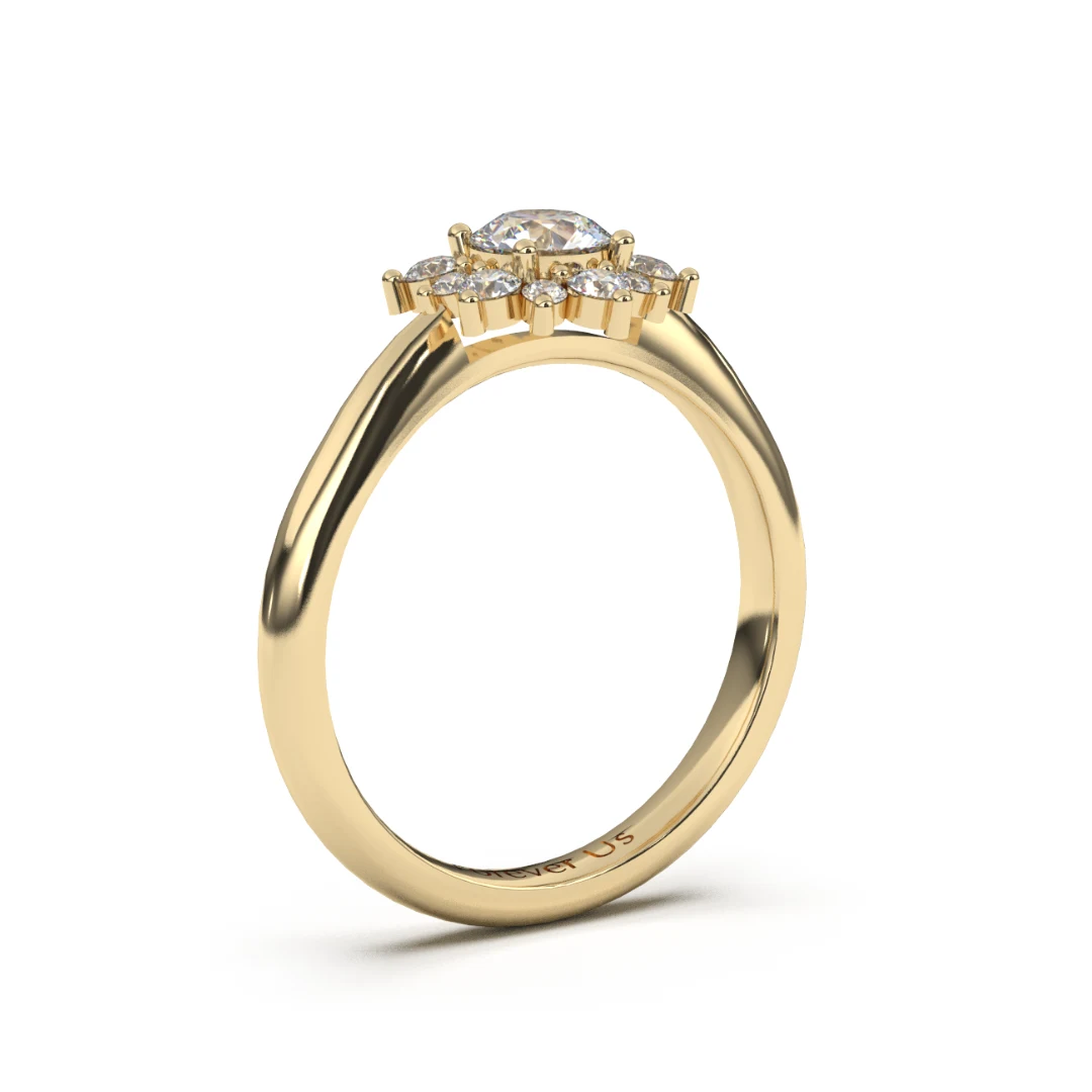 Anillo de Compromiso Daisy en oro — Forever Us — vista 2