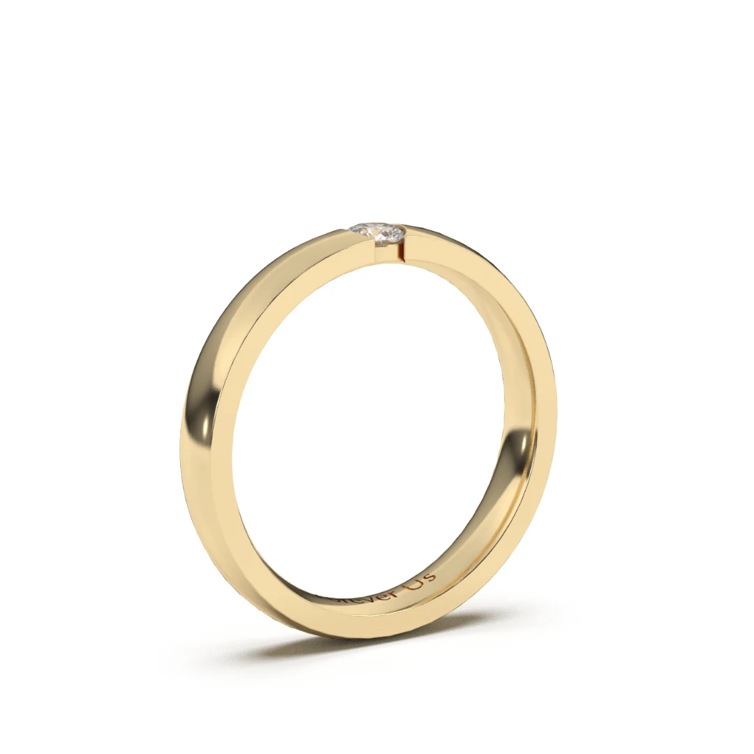 Argolla de Matrimonio Adra en oro — Forever Us — vista 2