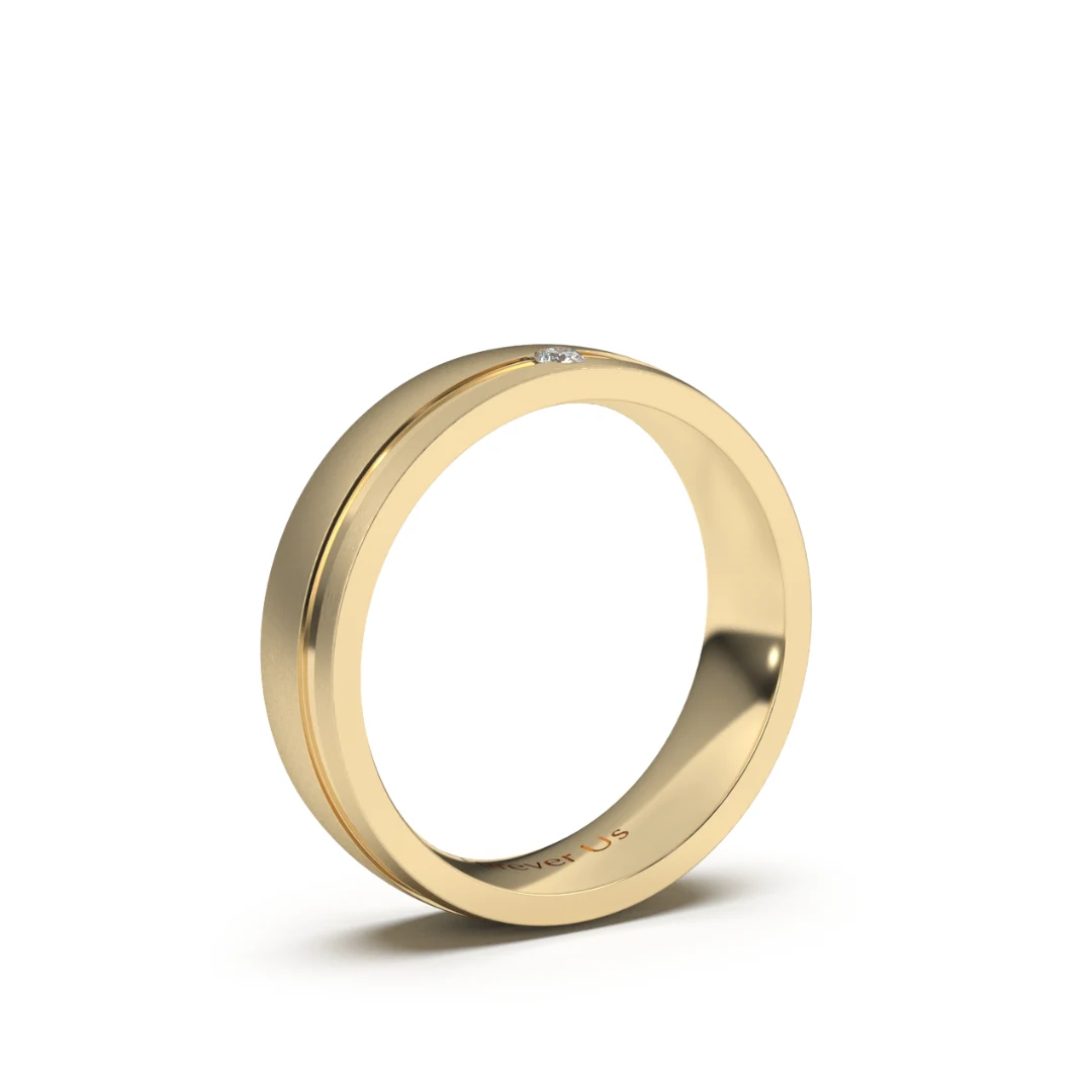 Argolla de Matrimonio África en oro — Forever Us — vista 2