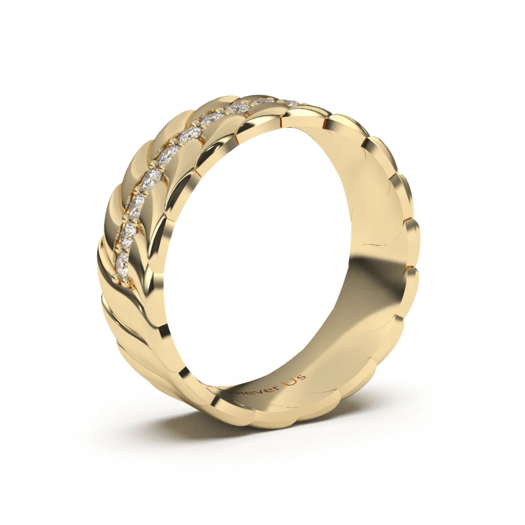 Argolla de Matrimonio Avalon en oro — Forever Us — vista 2