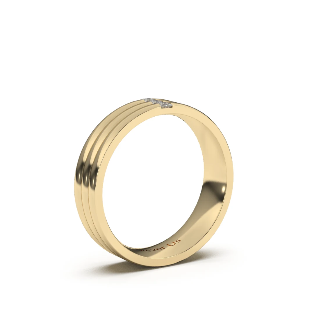 Argolla de Matrimonio Barcelona en oro — Forever Us — vista 2