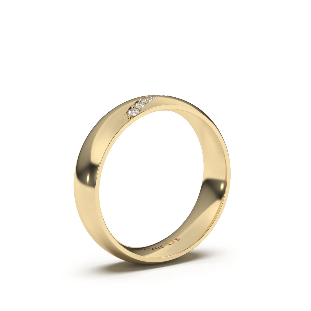 Argolla de Matrimonio Braga en oro — Forever Us — vista 2