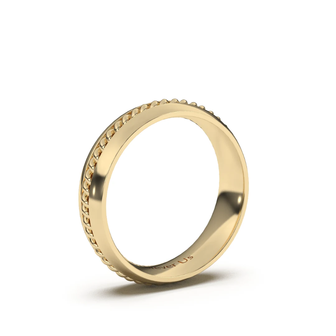 Argolla de Matrimonio Cresta en oro — Forever Us — vista 2