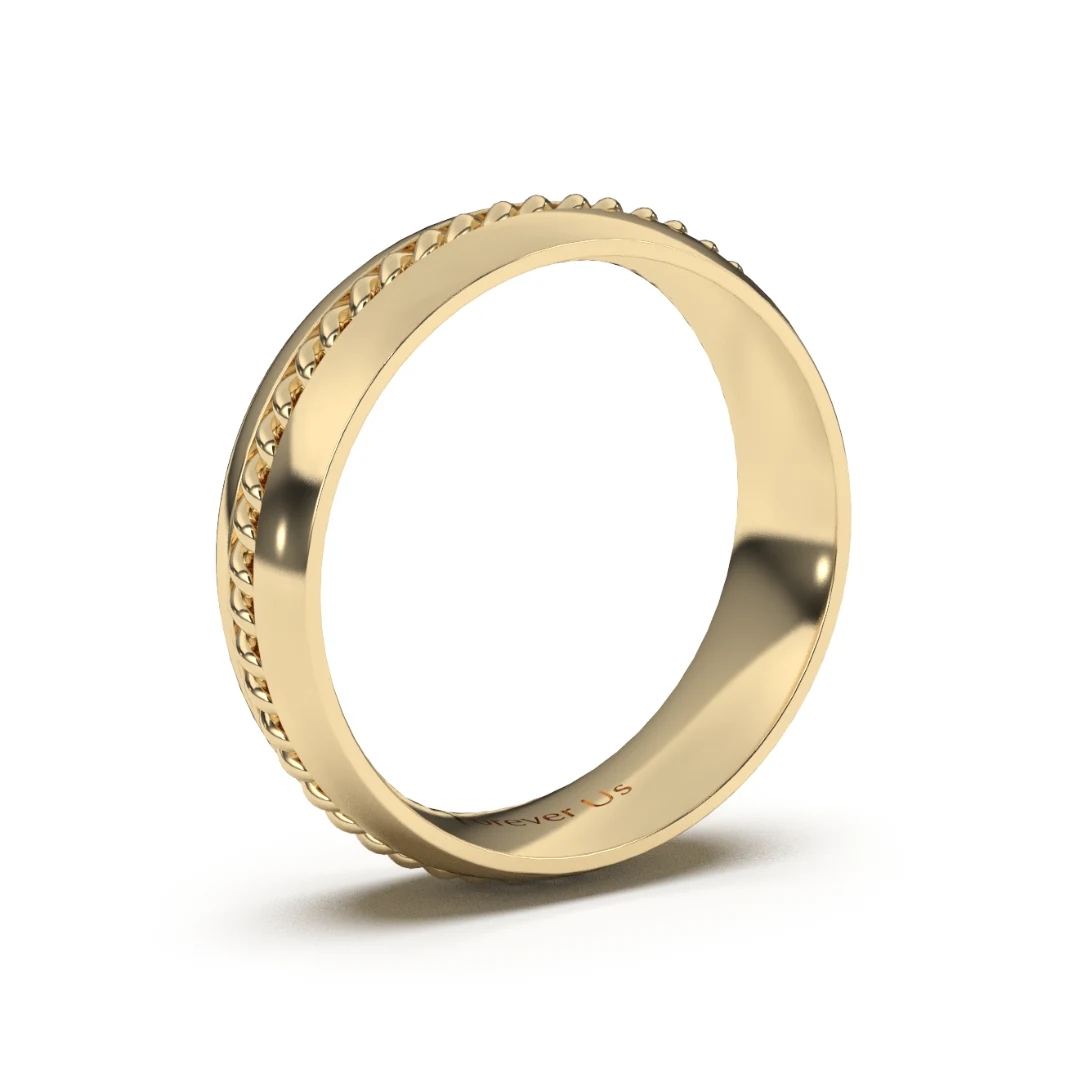 Argolla de Matrimonio Cresta en oro — Forever Us — vista 2