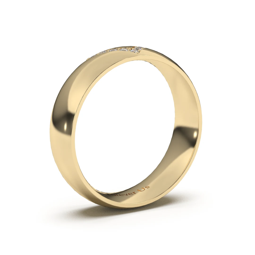 Argolla de Matrimonio Darius en oro — Forever Us — vista 2