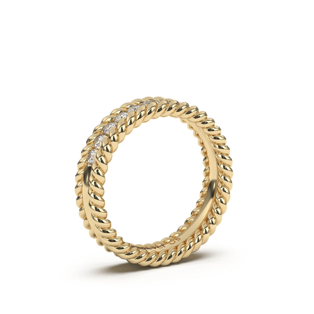 Argolla de Matrimonio Donatela en oro — Forever Us — vista 2