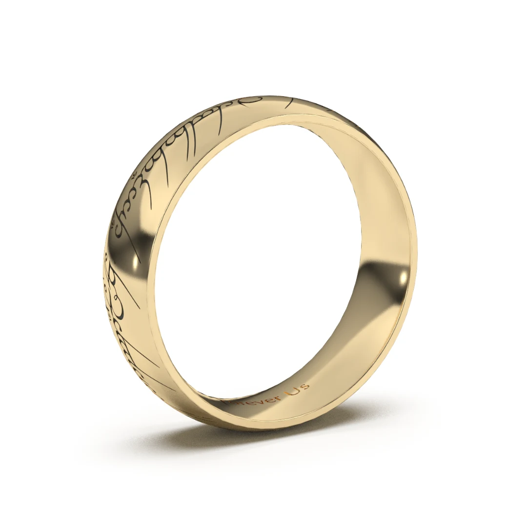 Argolla de Matrimonio Elfo en oro — Forever Us — vista 2