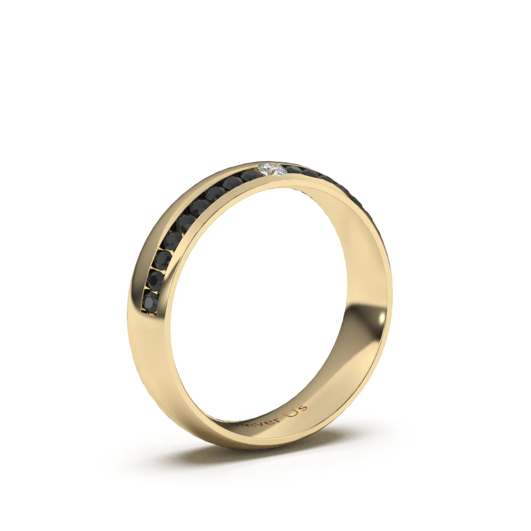 Argolla de Matrimonio Génova en oro — Forever Us — vista 2