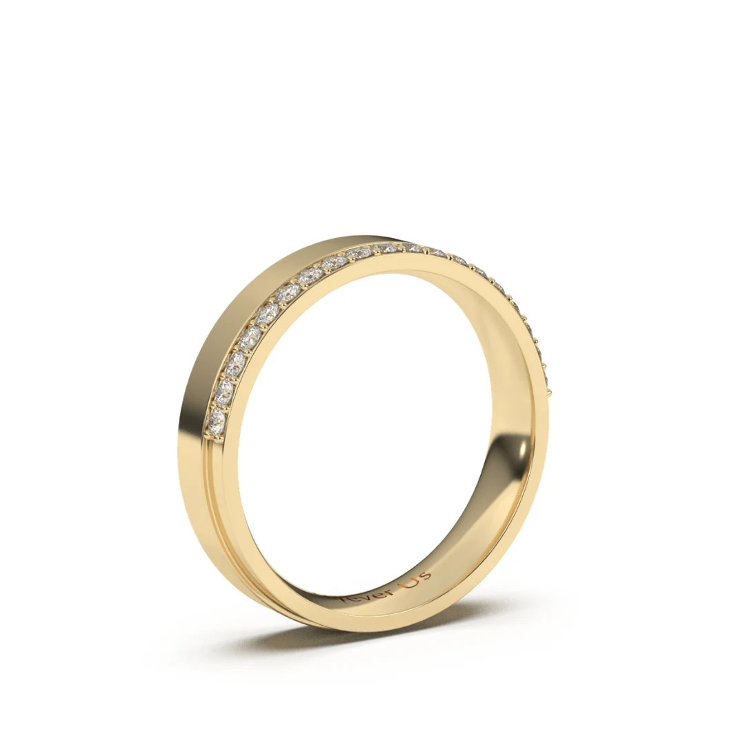 Argolla de Matrimonio Kiev en oro — Forever Us — vista 2