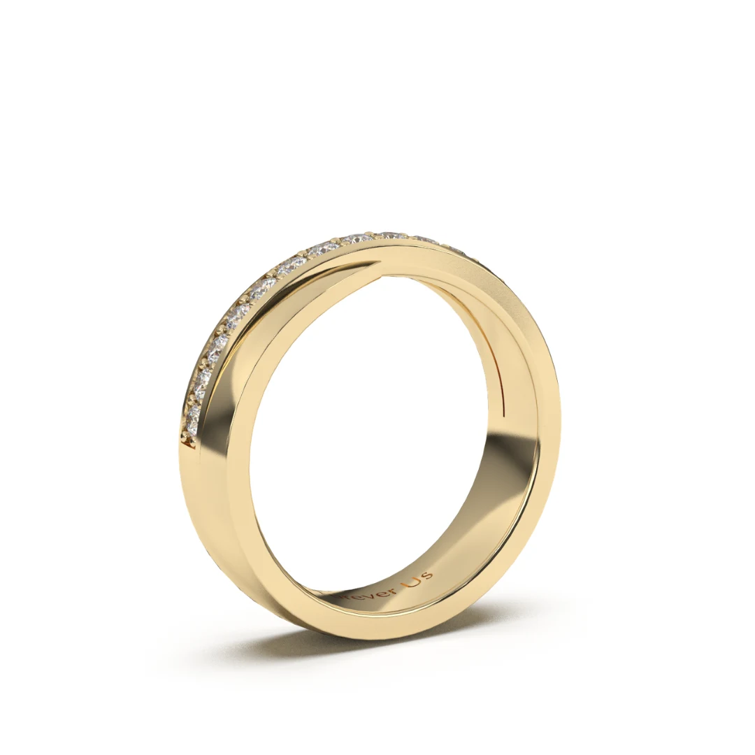 Argolla de Matrimonio Lille en oro — Forever Us — vista 2