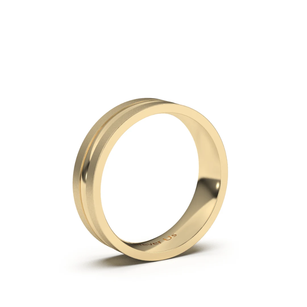 Argolla de Matrimonio Macedonia en oro — Forever Us — vista 2