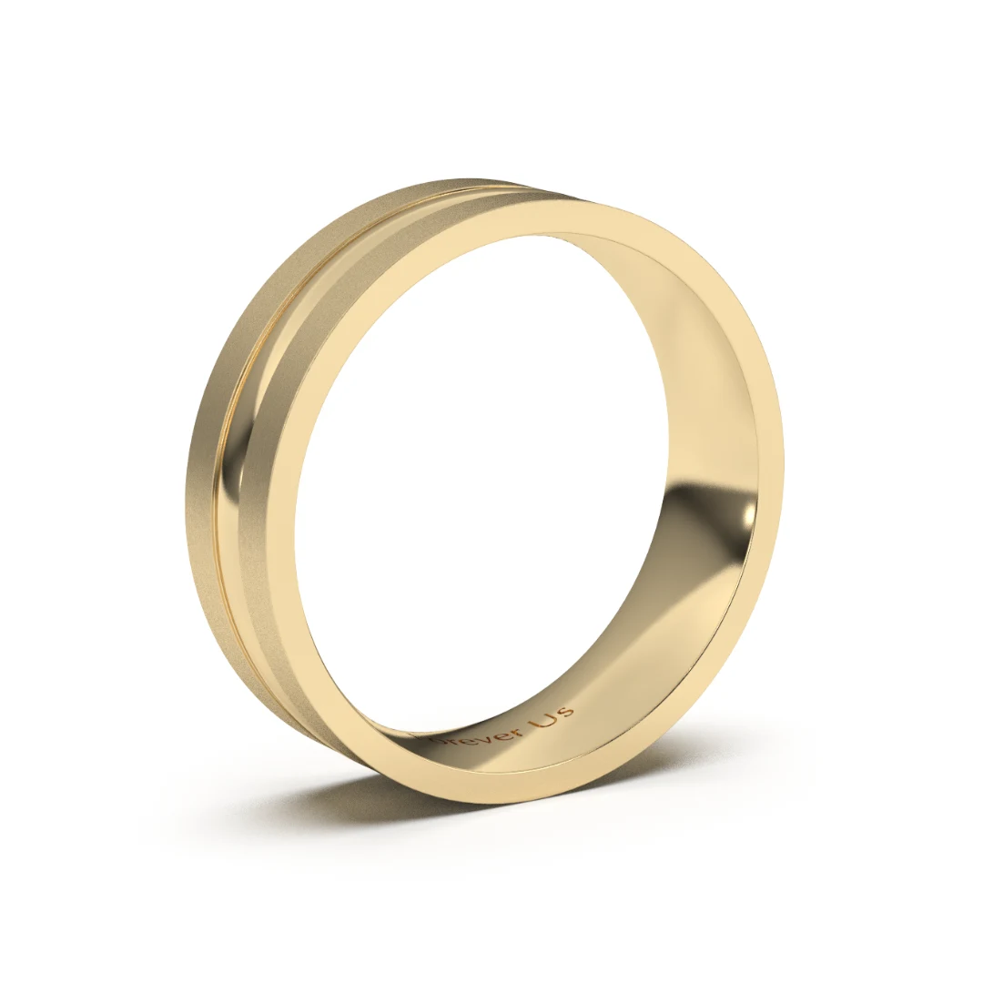 Argolla de Matrimonio Macedonia en oro — Forever Us — vista 2