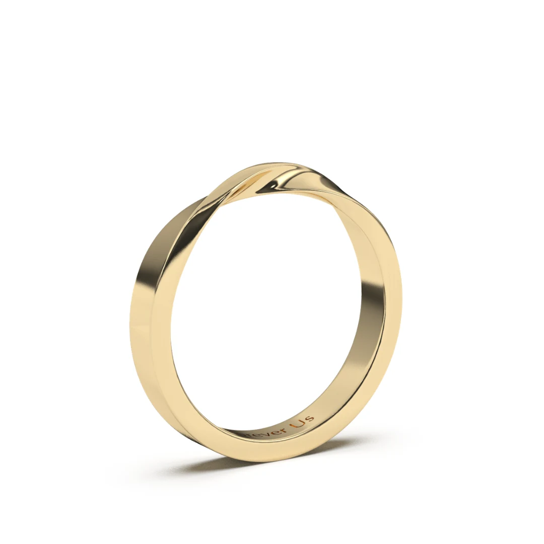 Argolla de Matrimonio Mobius en oro — Forever Us — vista 2