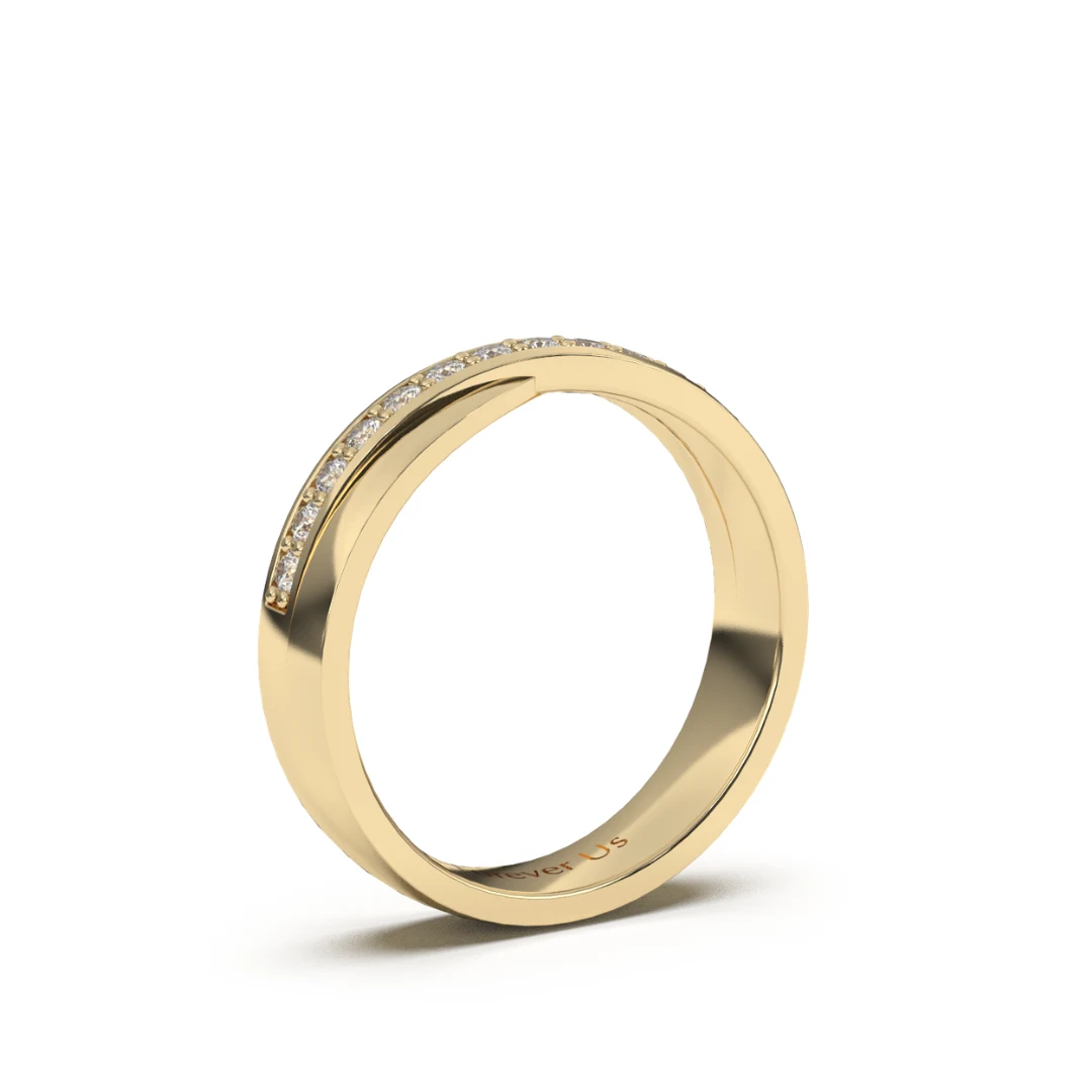 Argolla de Matrimonio Teosia en oro — Forever Us — vista 2