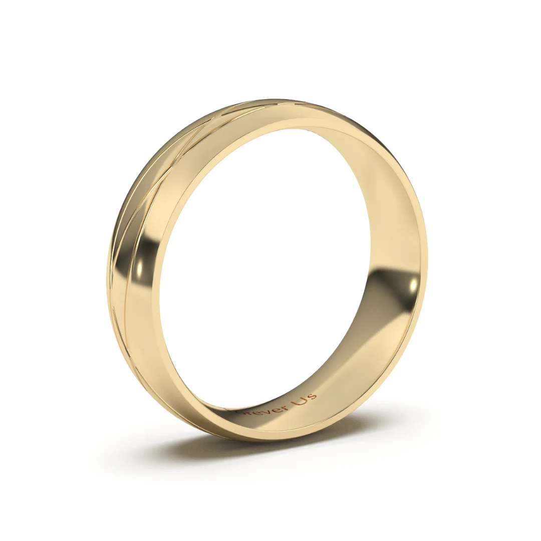 Argolla de Matrimonio Troya en oro — Forever Us — vista 2