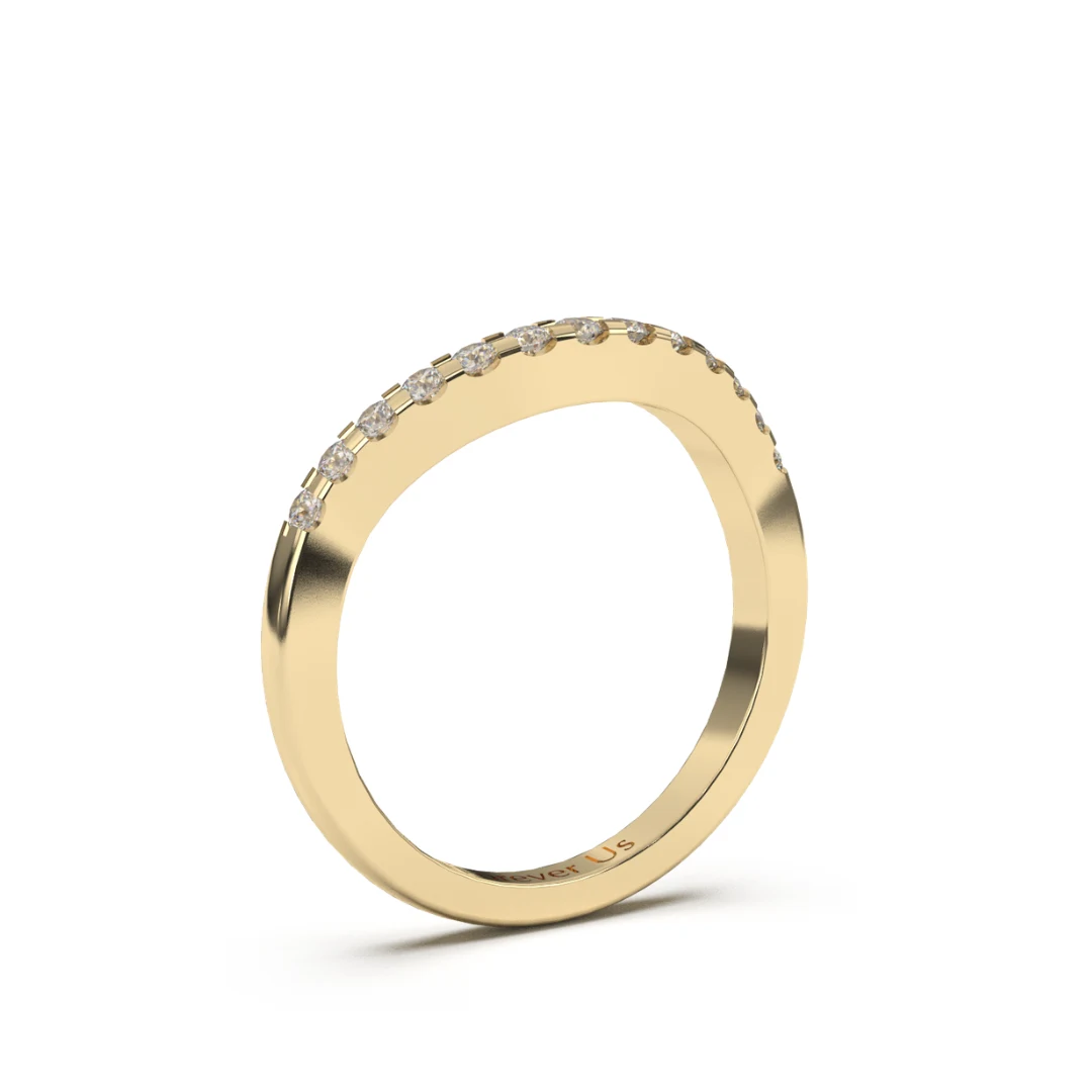 Churumbela Nicole curva en oro — Forever Us — vista 2