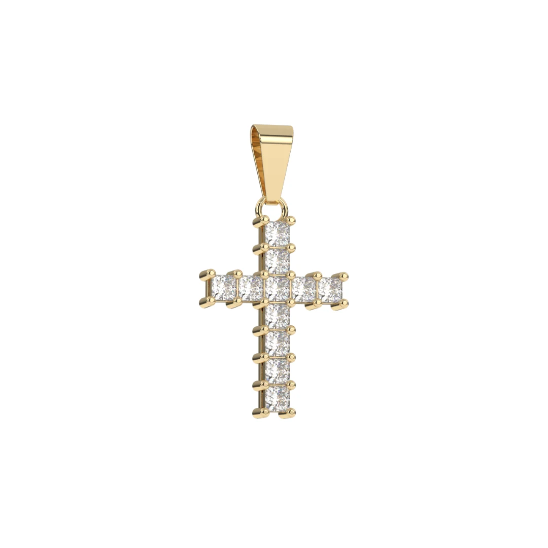 Dije Cruz 001 en oro